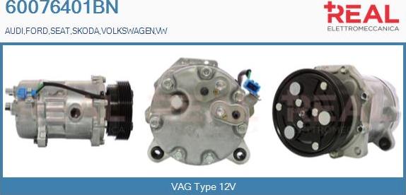 REAL 60076401BN - Compresseur, climatisation droxauto.com