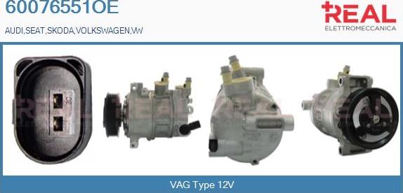 REAL 60076551OE - Compresseur, climatisation droxauto.com