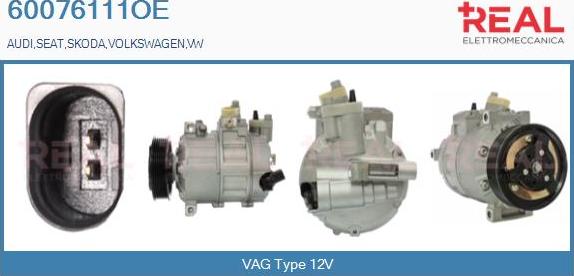 REAL 60076111OE - Compresseur, climatisation droxauto.com