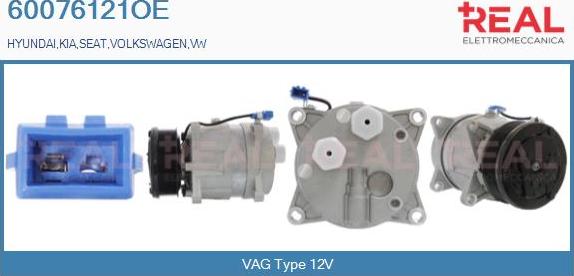 REAL 60076121OE - Compresseur, climatisation droxauto.com