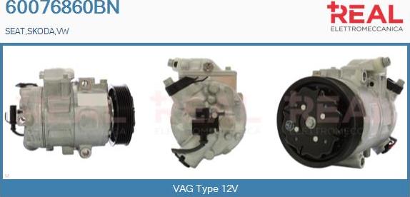 REAL 60076860BN - Compresseur, climatisation droxauto.com