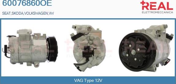 REAL 60076860OE - Compresseur, climatisation droxauto.com