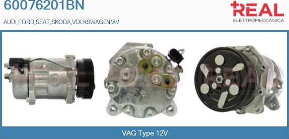 REAL 60076201BN - Compresseur, climatisation droxauto.com