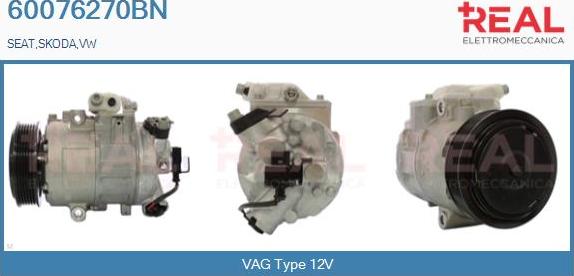 REAL 60076270BN - Compresseur, climatisation droxauto.com