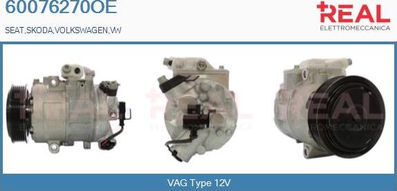 REAL 60076270OE - Compresseur, climatisation droxauto.com