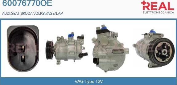 REAL 60076770OE - Compresseur, climatisation droxauto.com
