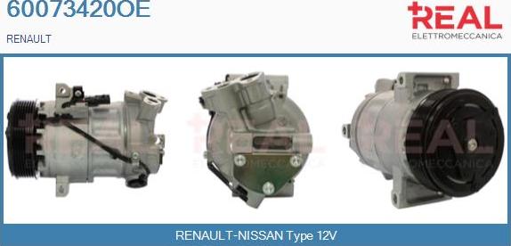 REAL 60073420OE - Compresseur, climatisation droxauto.com