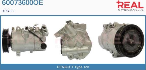 REAL 60073600OE - Compresseur, climatisation droxauto.com