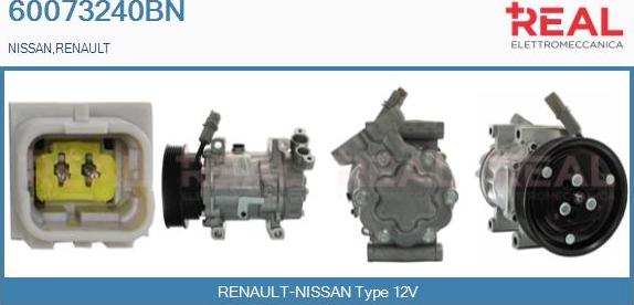 REAL 60073240BN - Compresseur, climatisation droxauto.com