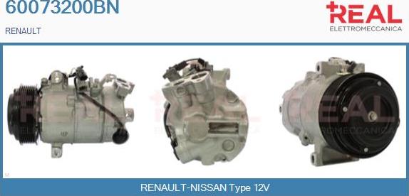 REAL 60073200BN - Compresseur, climatisation droxauto.com