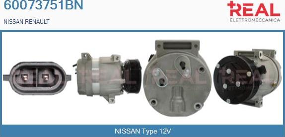 REAL 60073751BN - Compresseur, climatisation droxauto.com