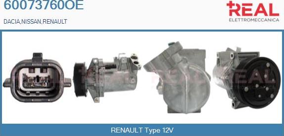 REAL 60073760OE - Compresseur, climatisation droxauto.com