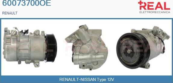 REAL 60073700OE - Compresseur, climatisation droxauto.com
