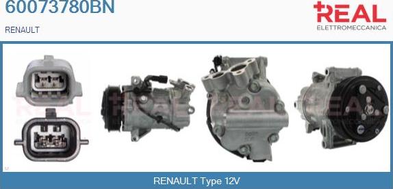 REAL 60073780BN - Compresseur, climatisation droxauto.com