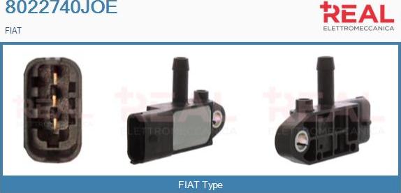 REAL 8022740JOE - Capteur, pression des gaz échappement droxauto.com