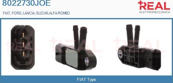 REAL 8022730JOE - Capteur, pression des gaz échappement droxauto.com