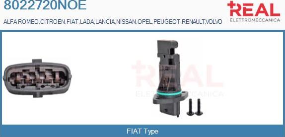 REAL 8022720NOE - Débitmètre de masse d'air droxauto.com