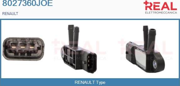 REAL 8027360JOE - Capteur, pression des gaz échappement droxauto.com