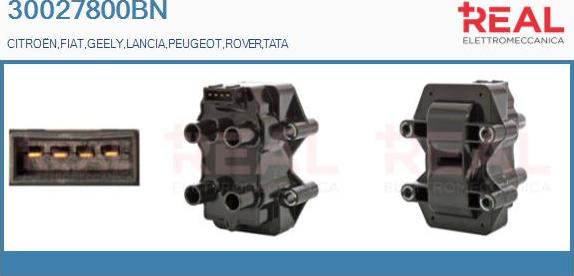 REAL 30027800BN - Bobine d'allumage droxauto.com