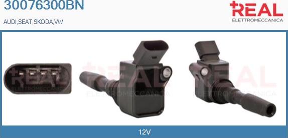 REAL 30076300BN - Bobine d'allumage droxauto.com