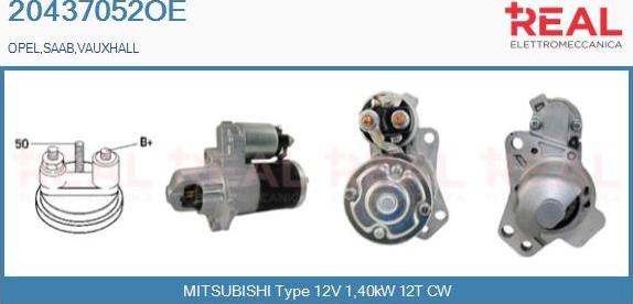 REAL 20437052OE - Démarreur droxauto.com
