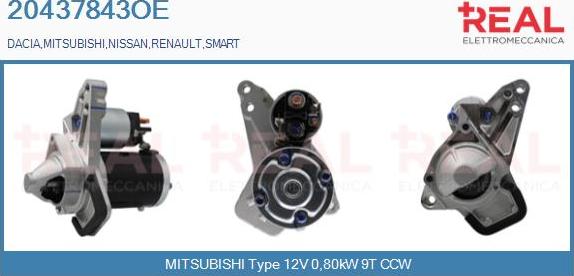 REAL 20437843OE - Démarreur droxauto.com