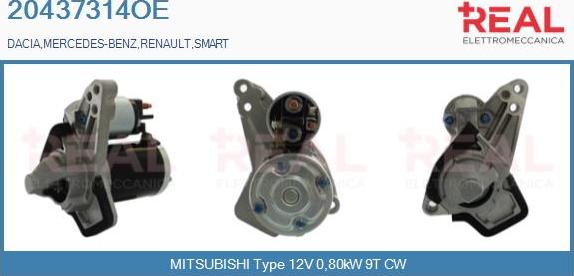 REAL 20437314OE - Démarreur droxauto.com