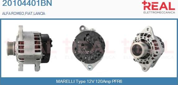 REAL 20104401BN - Alternateur droxauto.com