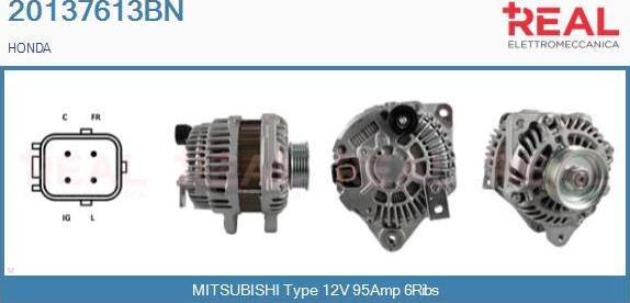 REAL 20137613BN - Alternateur droxauto.com
