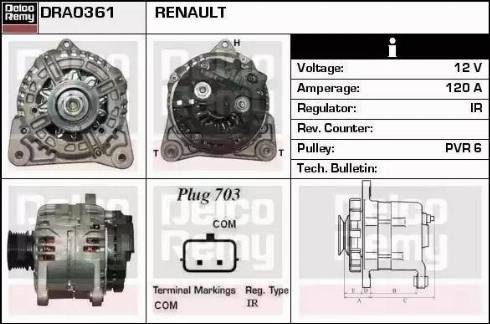 Remy DRA0361 - Alternateur droxauto.com