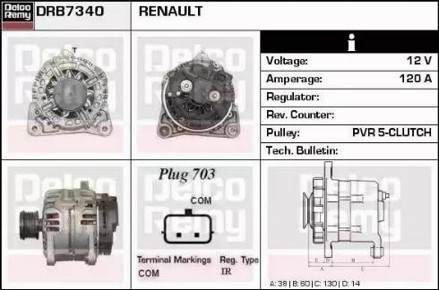 Remy DRB7340 - Alternateur droxauto.com