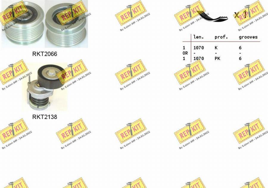 REPKIT RKTA0044 - Jeu de courroies trapézoïdales à nervures droxauto.com