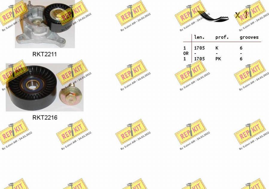 REPKIT RKTA0048 - Jeu de courroies trapézoïdales à nervures droxauto.com