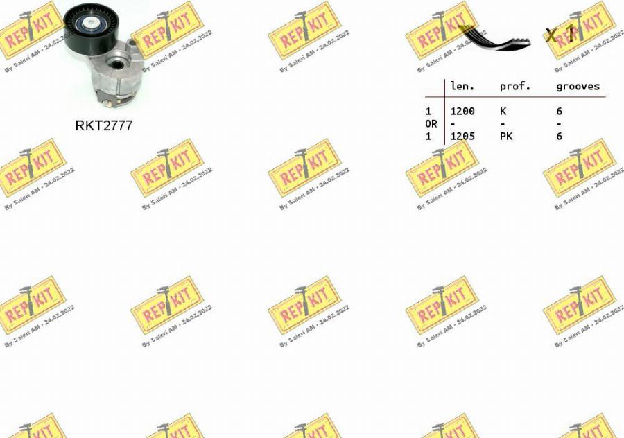 REPKIT RKTA0034 - Jeu de courroies trapézoïdales à nervures droxauto.com