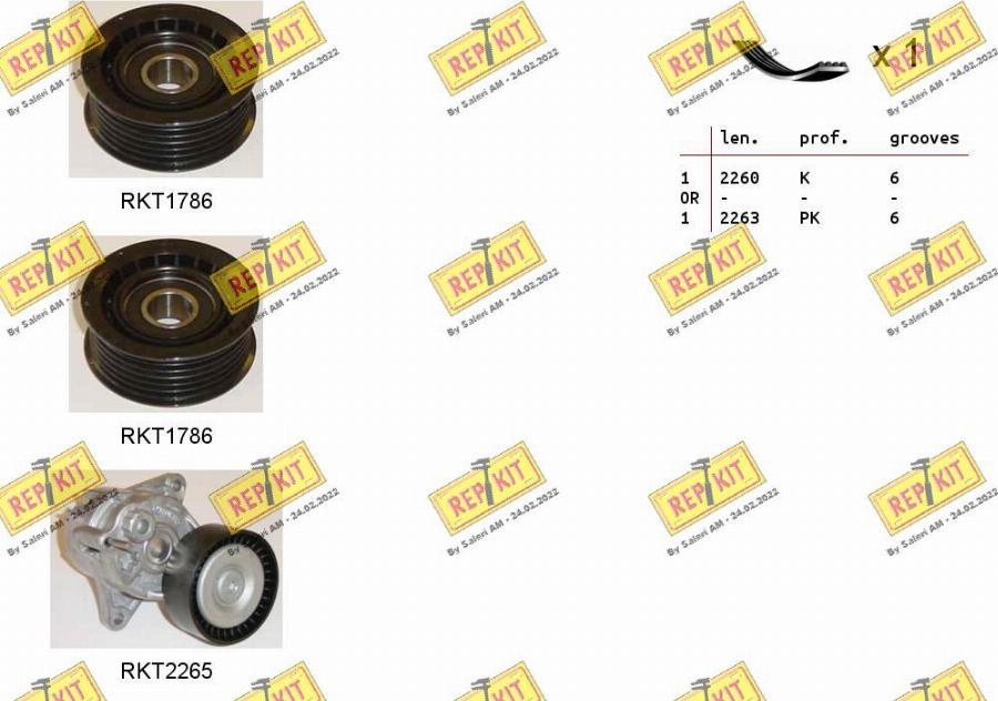 REPKIT RKTA0127 - Jeu de courroies trapézoïdales à nervures droxauto.com