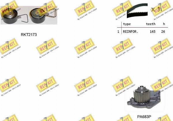 REPKIT RKTK0954PA - Pompe à eau + kit de courroie de distribution droxauto.com