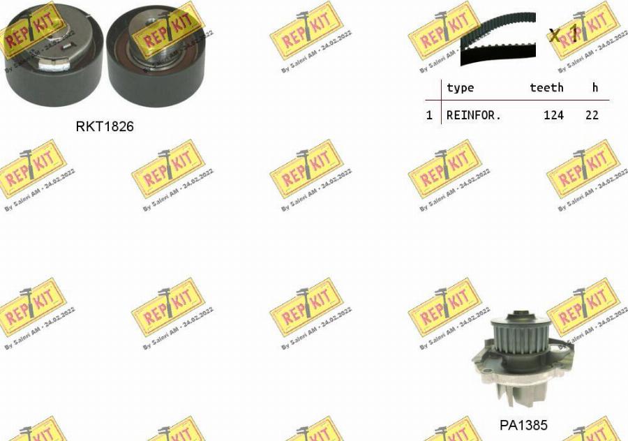 REPKIT RKTK0842PA2 - Pompe à eau + kit de courroie de distribution droxauto.com