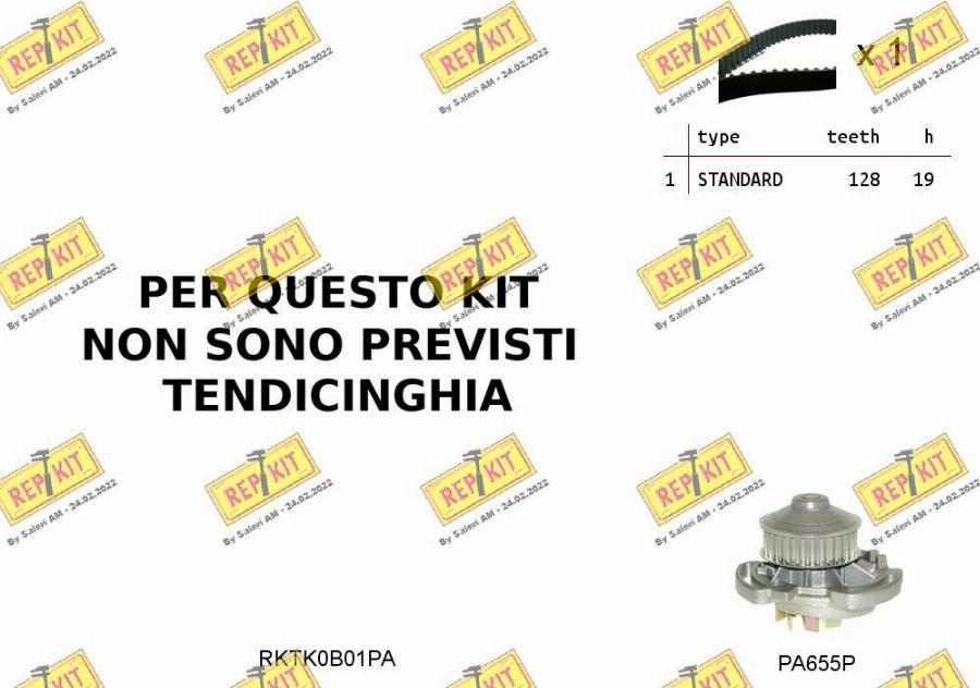 REPKIT RKTK0B01PA - Pompe à eau + kit de courroie de distribution droxauto.com