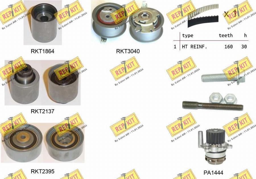 REPKIT RKTK1096PA2 - Pompe à eau + kit de courroie de distribution droxauto.com