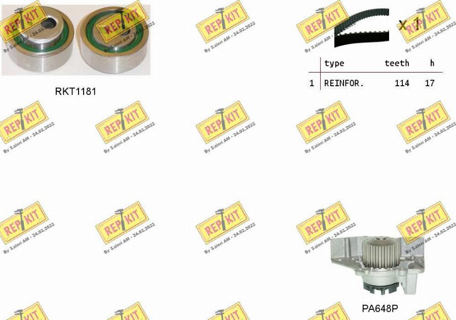 REPKIT RKTK1022PA - Pompe à eau + kit de courroie de distribution droxauto.com