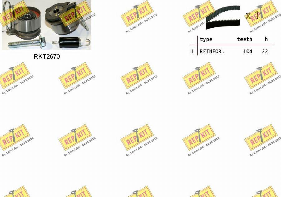 REPKIT RKTK1199 - Kit de distribution droxauto.com