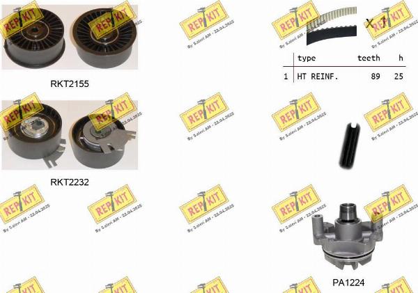 REPKIT RKTK1152PA - Pompe à eau + kit de courroie de distribution droxauto.com