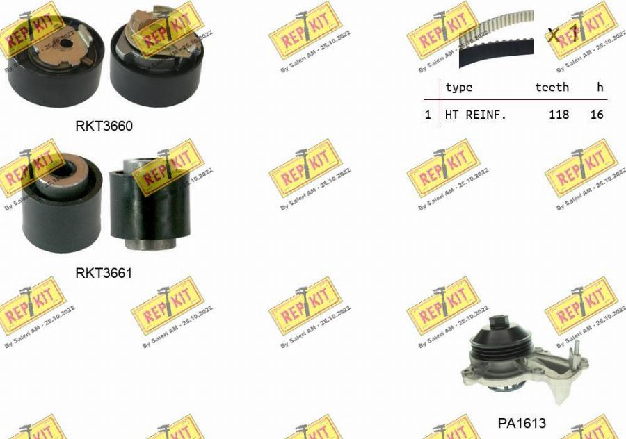 REPKIT RKTK1167PA2 - Pompe à eau + kit de courroie de distribution droxauto.com