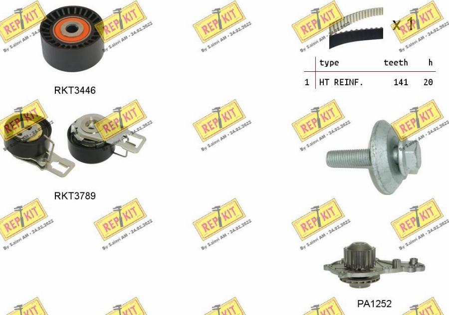 REPKIT RKTK1185PA - Pompe à eau + kit de courroie de distribution droxauto.com