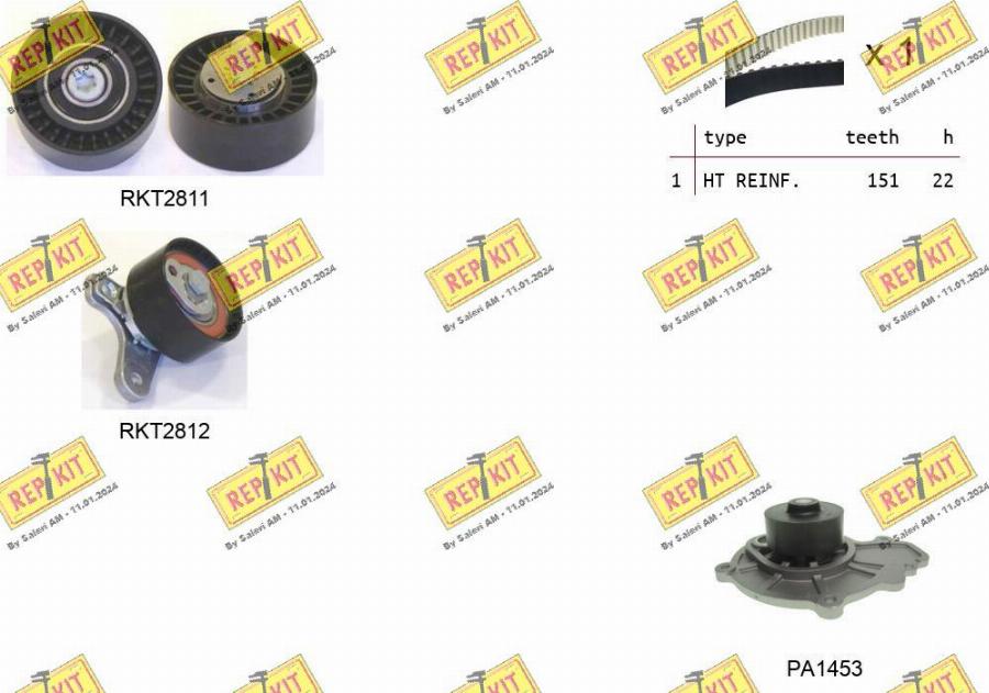 REPKIT RKTK1128PA - Pompe à eau + kit de courroie de distribution droxauto.com