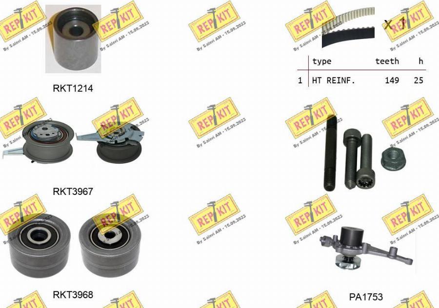 REPKIT RKTK1298PA - Pompe à eau + kit de courroie de distribution droxauto.com