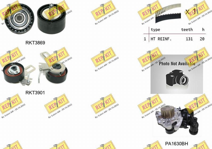 REPKIT RKTK1287PA2 - Pompe à eau + kit de courroie de distribution droxauto.com