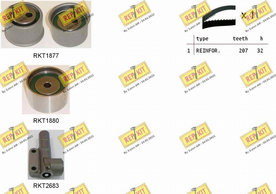 REPKIT RKTK1232 - Kit de distribution droxauto.com