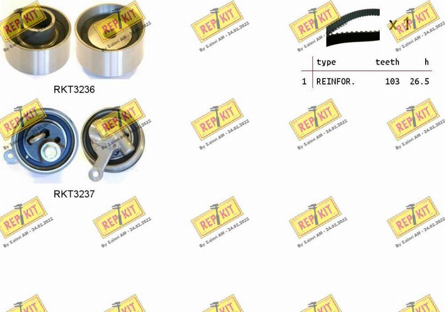 REPKIT RKTK1220 - Kit de distribution droxauto.com