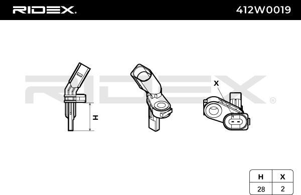 RIDEX 412W0019 - Capteur, vitesse de roue droxauto.com